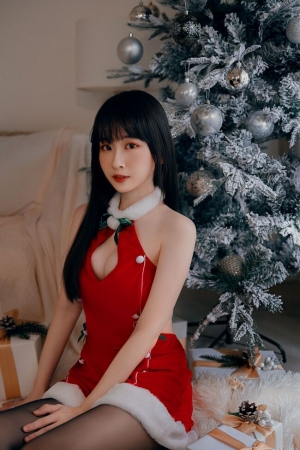 薇薇 黑丝圣诞装